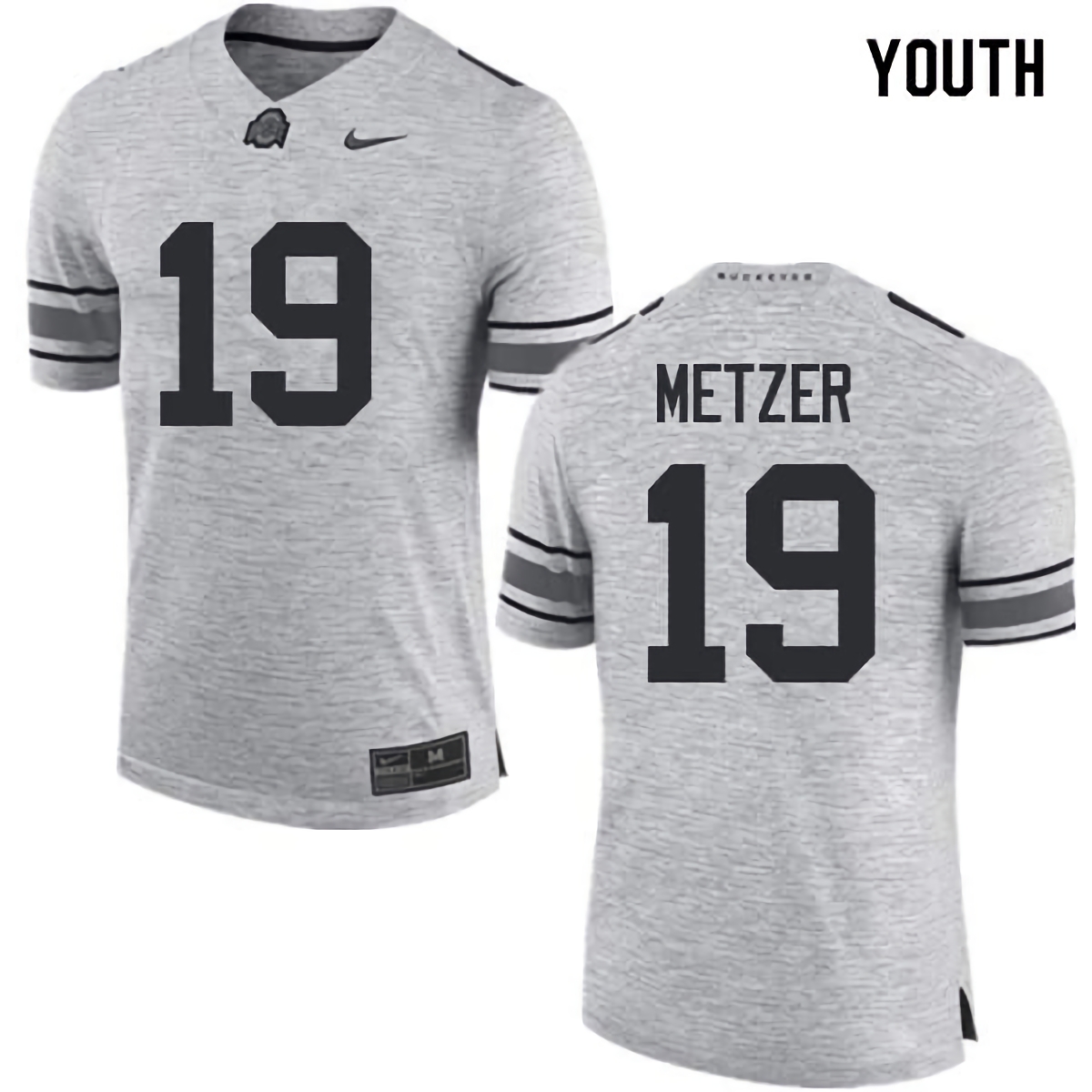Jake Metzer Ohio State Buckeyes Youth NCAA #19 Nike Gray College Stitched Football Jersey QSL0456PJ